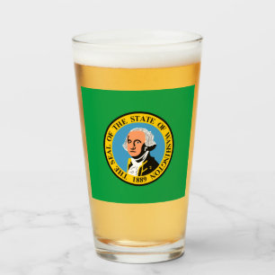 Washington statlig flagga glaskopp