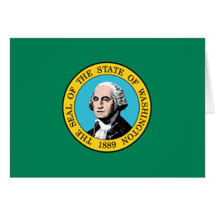 Washington Statlig flagga Hälsningskort