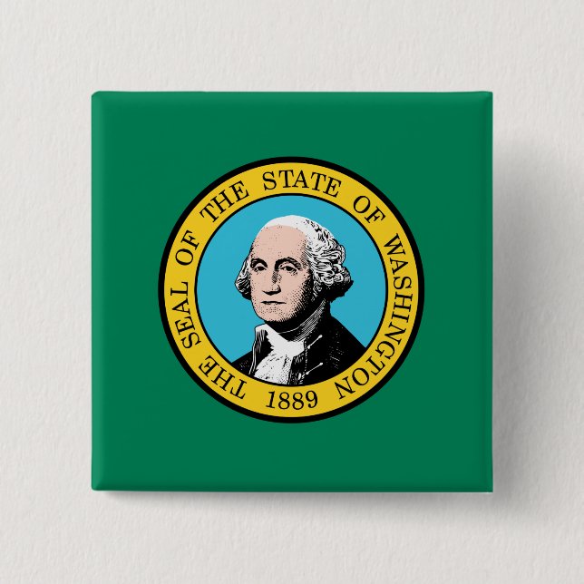 Washington Statlig flagga Knapp (Framsida)