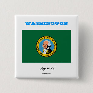 WASHINGTON statlig flagga Knapp