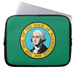 Washington Statlig flagga Laptop sleeve