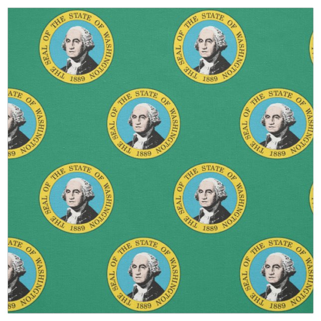 Washington Statlig flagga Mönster Tyg (Provkarta)