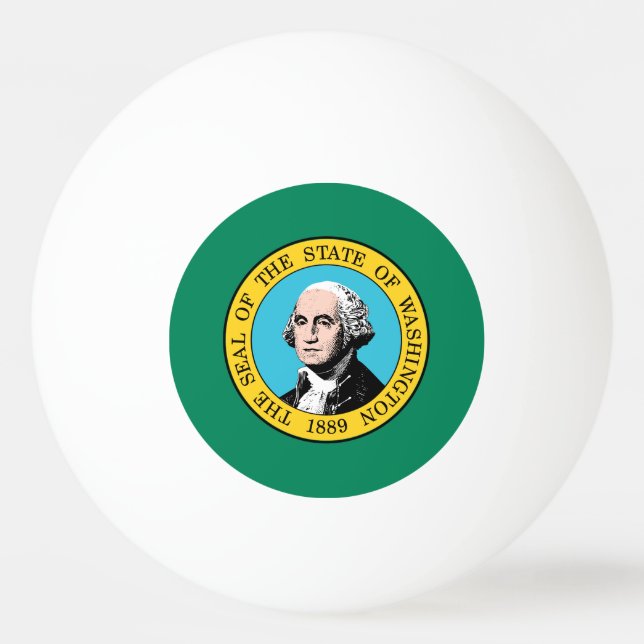 Washington Statlig flagga Pingisboll (Framsidan)