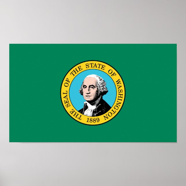 Washington Statlig flagga Poster (Framsidan)