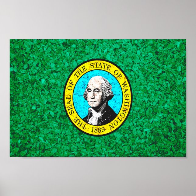 Washington Statlig flagga Poster (Framsidan)