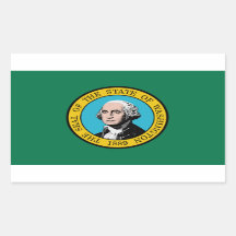 Washington Statlig flagga Sticker