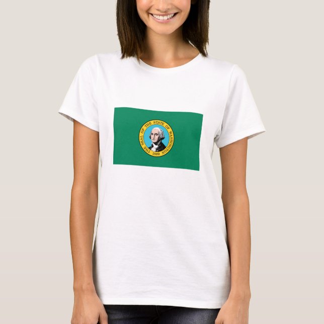 Washington Statlig flagga T Shirt (Framsida)