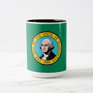Washington Statlig flagga Två-Tonad Mugg