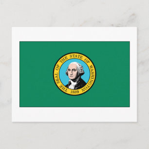 Washington Statlig flagga Vykort