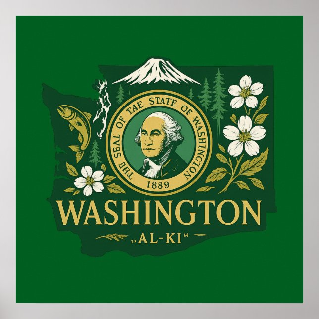 Washington statlig stolthet poster (Framsidan)