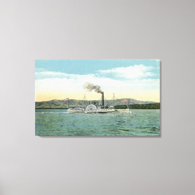 Washington Steamer, Ossipee Range View Canvastryck (Framsida)