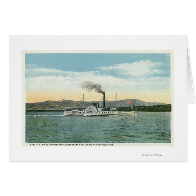Washington Steamer, Ossipee Range View Hälsningskort (Framsidan Horizontal)