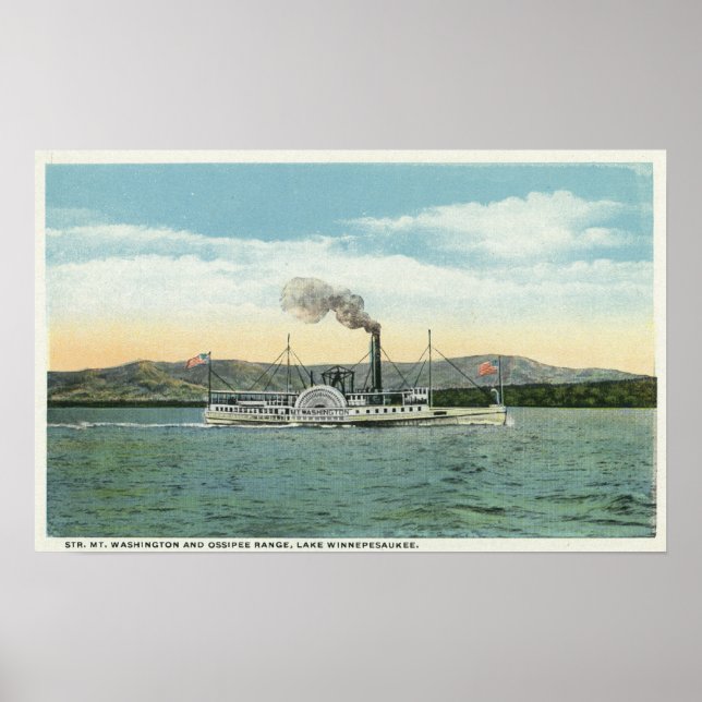 Washington Steamer, Ossipee Range View Poster (Framsidan)