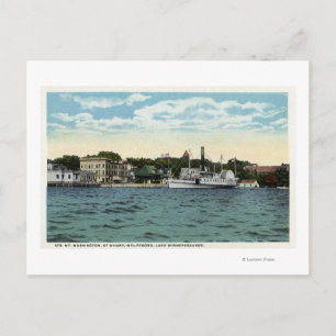 Washington Steamer vid Wolfeboro Wharf Vykort
