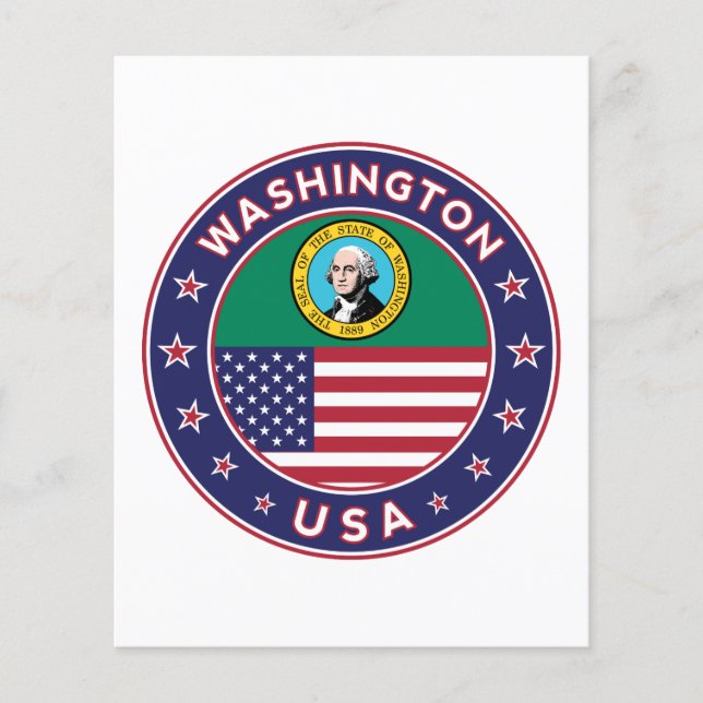 Washington sticker, phone case, tote bag (Framsida)