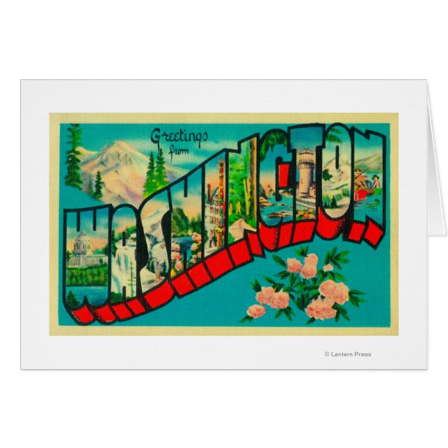 Washington - Stora Brev-scenen Hälsningskort (Framsidan Horizontal)