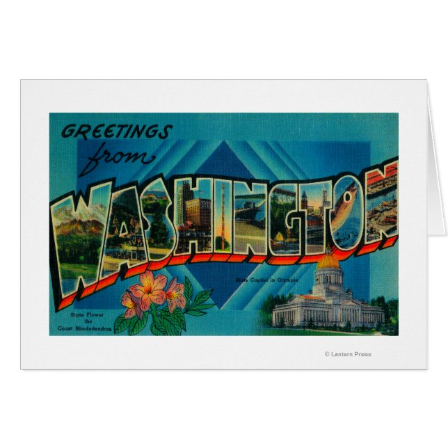 Washington - Stora Brev Scenes 2 Hälsningskort (Framsidan Horizontal)