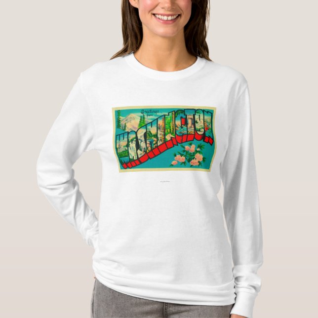 Washington - stora brevplatser t-shirt (Framsida)