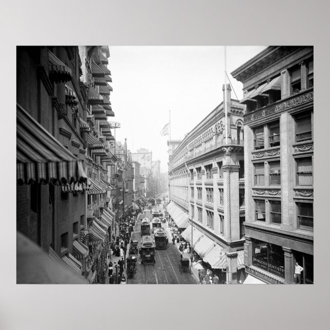 Washington Street, Boston, Massachusetts: 1906 Poster (Framsidan)