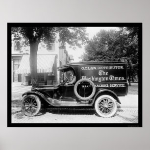 Washington Times tidningslastbil 1920 Poster