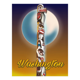 Washington Totem Pole Fototryck