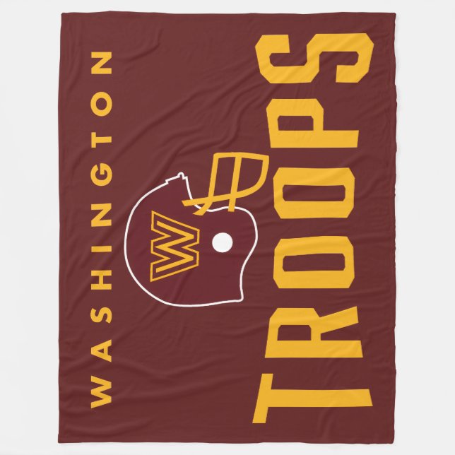 Washington Troops Football Flanblanka Fleecefilt (Framsidan)