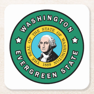 Washington Underlägg Papper Kvadrat
