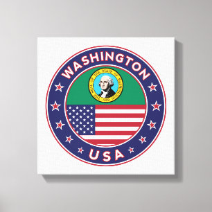 Washington, USA Stater, Washington poster Canvastryck
