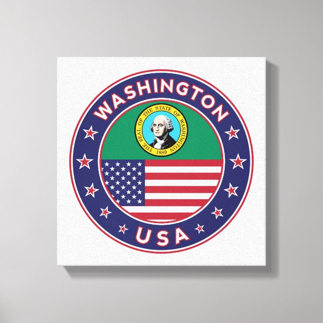 Washington, USA Stater, Washington poster Canvastryck (Framsida)