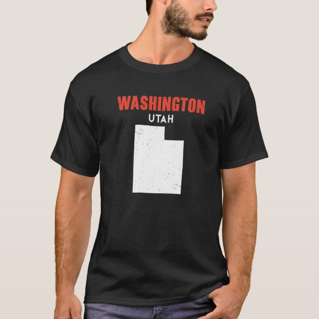 Washington Utah USA State America Travel Utahan   T Shirt (Framsida)