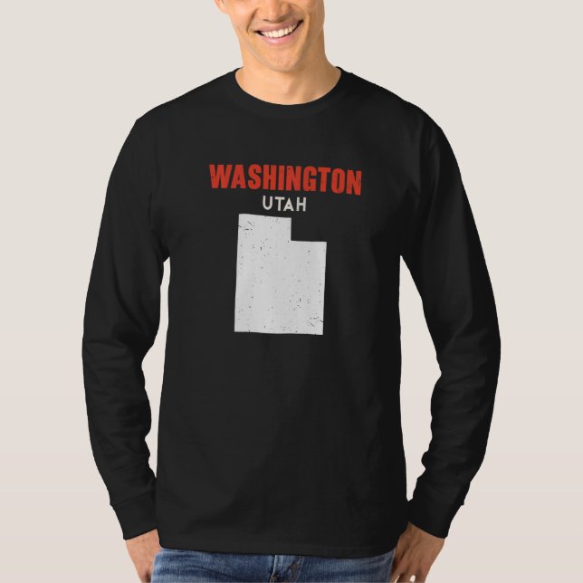 Washington Utah USA State America Travel Utahan   T Shirt (Framsida)