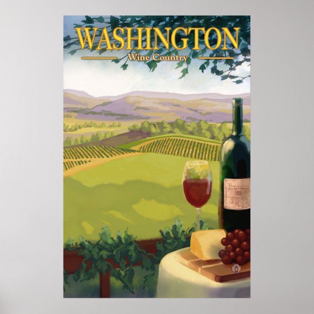 Washington Vin Land - Travel Poster (Framsidan)