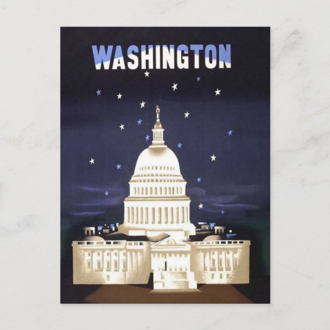 Washington Vintage resor Vykort (Framsida)