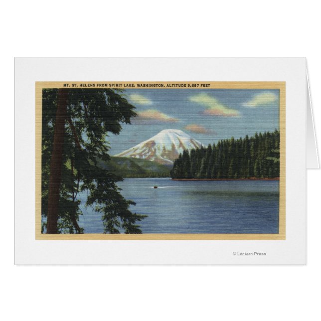 Washington - Vy of Mt. St. Hälsningskort (Framsidan Horizontal)