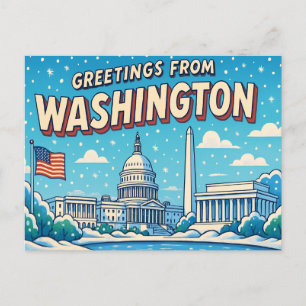 WASHINGTON-vykort Vykort