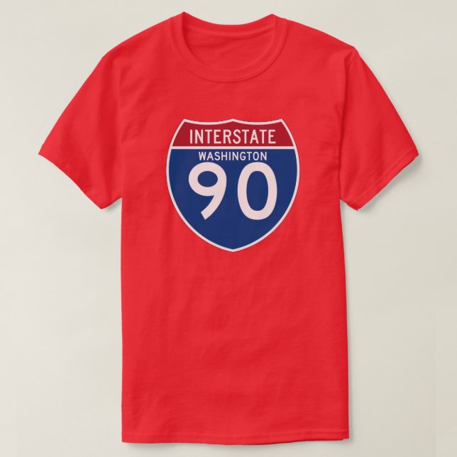 Washington WA I-90 skyddar den Interstate Tee (Design framsida)
