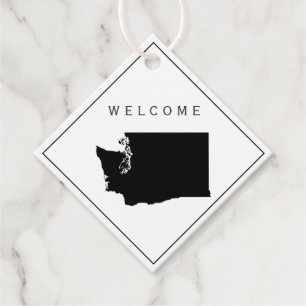 Washington Welcome Bag Gift Märkre, Bröllop Helg Gåvor Etiketter