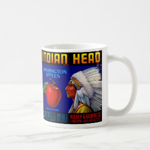 Washingtonäpplen med indisk huvud kaffemugg