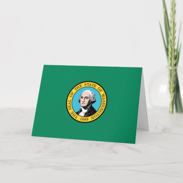 Washingtonian Flag, Flag of Washington Kort (Framsida)