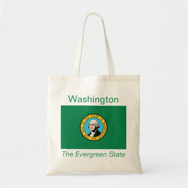 Washingtonisk Flagga Bag Tygkasse (Framsidan)