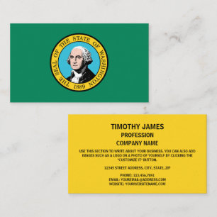 Washingtonisk Flagga, Flagga av Washington Visitkort