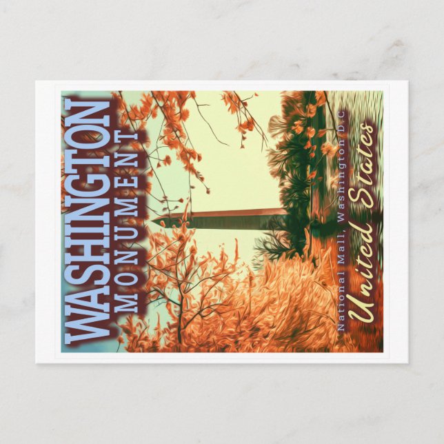 WASHINGTONMONUMENTET - NATIONAL MALL WASHINGTON DC VYKORT (Framsida)