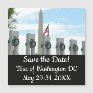 Washingtonmonumentet och WWII-minnesmärket i DC