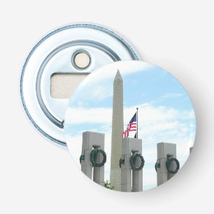 Washingtonmonumentet och WWII-minnesmärket i DC Flasköppnare