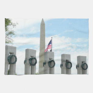 Washingtonmonumentet och WWII-minnesmärket i DC Kökshandduk