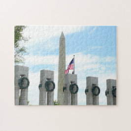 Washingtonmonumentet och WWII-minnesmärket i DC Pussel