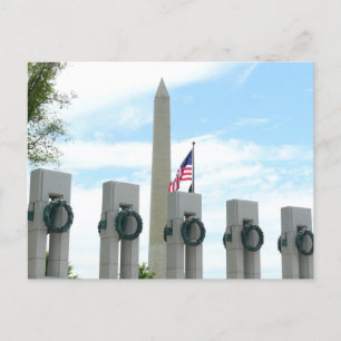 Washingtonmonumentet och WWII-minnesmärket i DC Vykort
