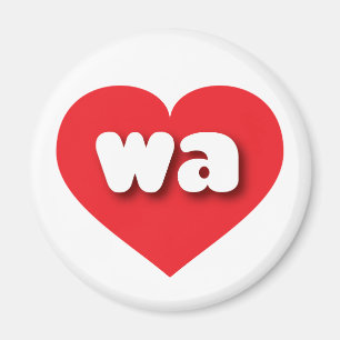 Washingtonrött hjärta - jag kärlek wa magnet
