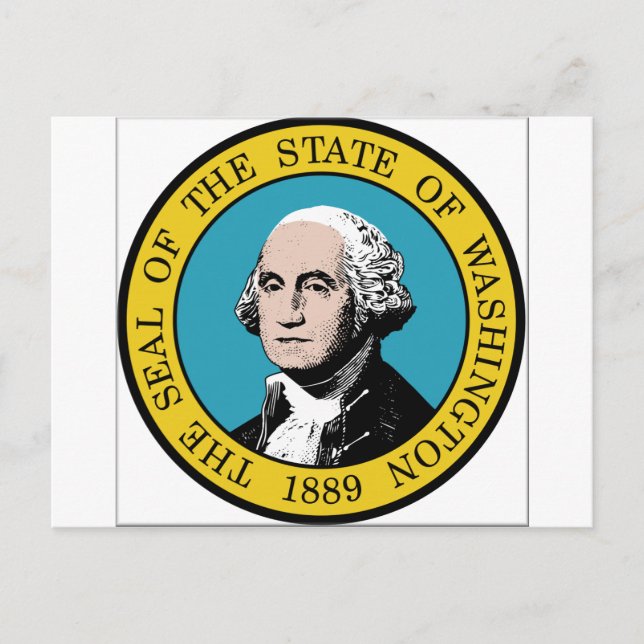 Washingtons delstatssigill vykort (Framsida)