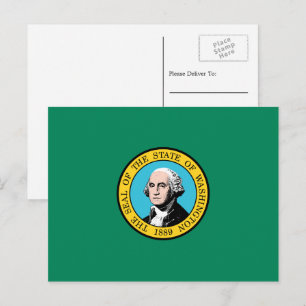 Washingtons flagga, Flagga Washington Vykort